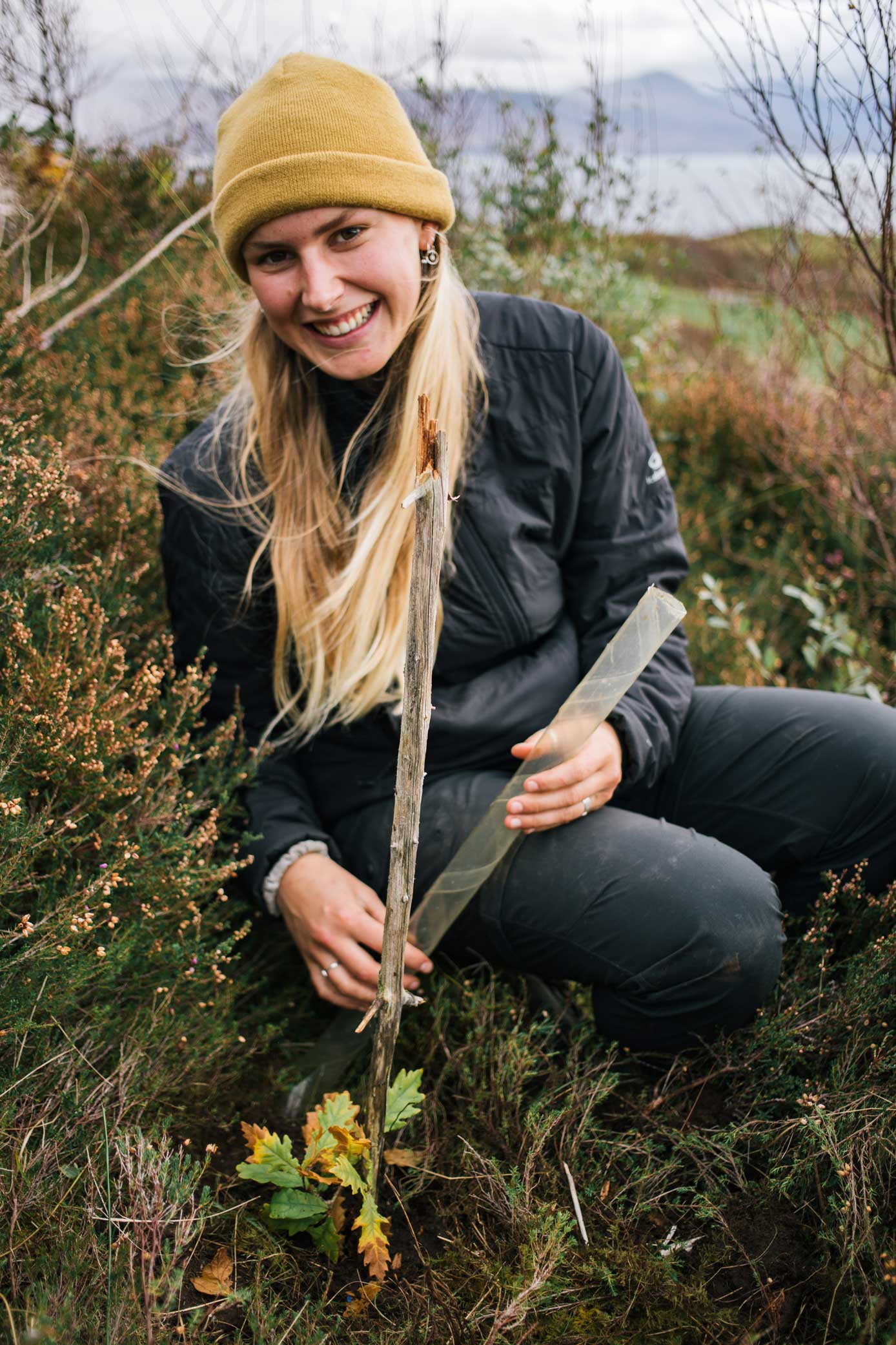 Image by April Bright of Shae Maclean planting her oak tree