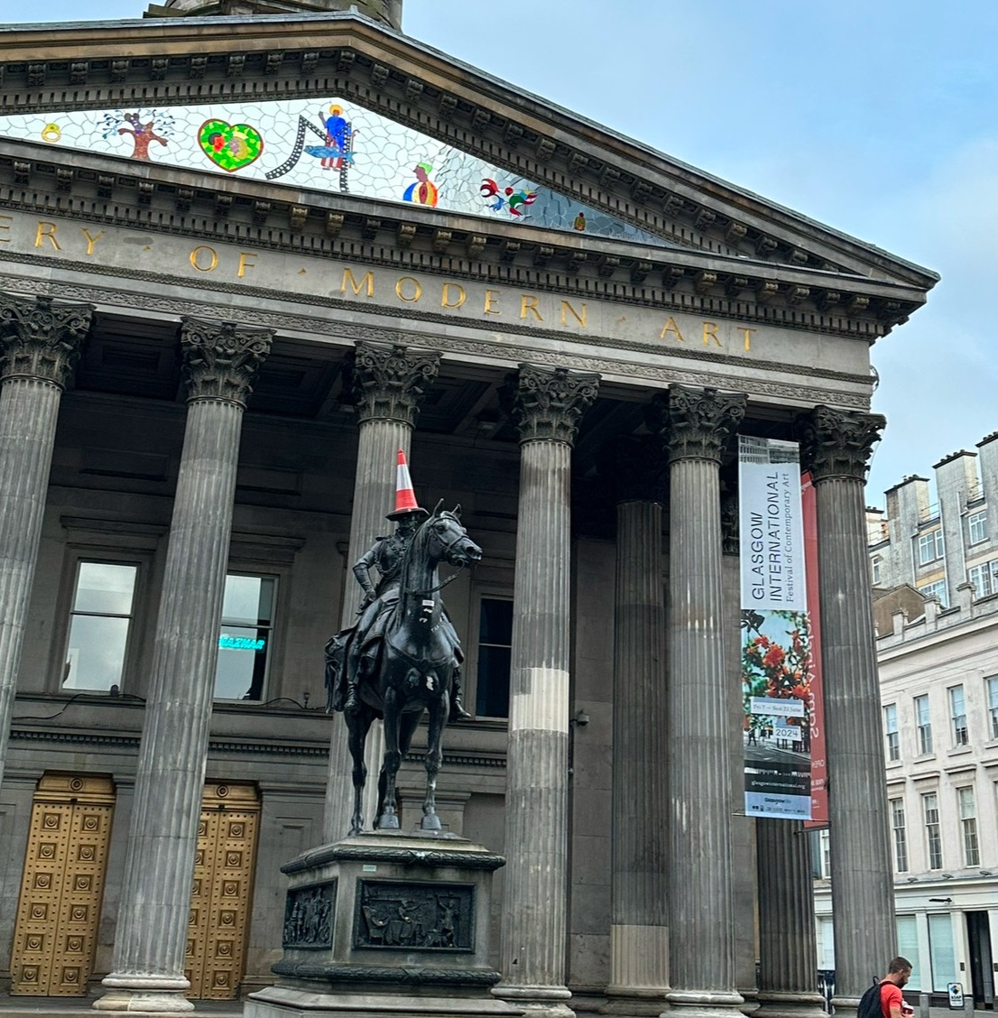 Traffic Cone Statue Glasgow