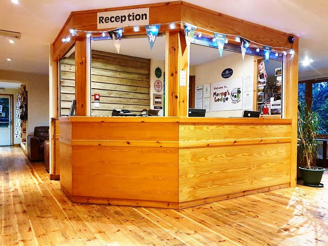 Morag's Lodge Reception Desk, Loch Ness